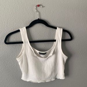 SHEIN | white ribbed tank top